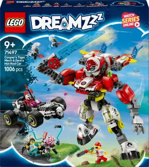 LEGO DREAMZzz™ Coopers tijgermecha en Zero's hot rod auto - 71497 LEGO DREAMZzz™ Coopers tijgermecha en Zero's hot rod auto - 71497