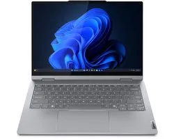Lenovo ThinkBook 14 2-in-1 G5 IAU Intel Core Ultra 5 225U Hybride (2-in-1) 35,6 cm (14") Touchscreen WUXGA 16 GB DDR5-SDRAM 512 GB SSD Wi-Fi 6E (802.11ax) Windows 11 Pro US International Grijs