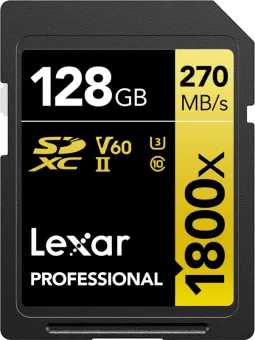 Lexar Professional SDXC 1800x GOLD 128GB 270MB/s