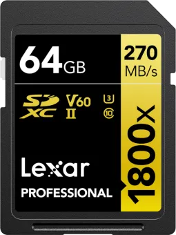 Lexar Professional SDXC 1800x GOLD 64GB 270MB/s