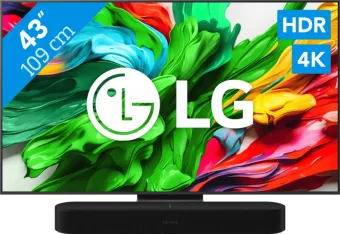 LG 43" QNED86 EVO 4K (2025) + Sonos Beam Gen2 Zwart