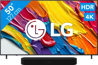 LG 50" QNED82 4K (2025) + Sonos Beam Gen2 Zwart