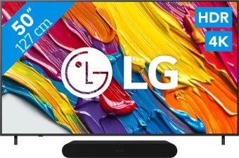 LG 50" QNED82 4K (2025) + Sonos Ray Zwart