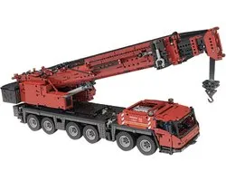 Liebherr LTM Mobiele Telekraan Hijskraan Kraan Rood Technic | Creator Bouwpakket | 4460+ Bouwstenen | Technic Compatible | Toy Brick Lighting® | Bouwmachine | Constructie