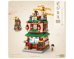 LOZ Japanese Street Hot Spring House miniblokjes bouwset
