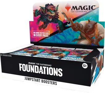 Magic: The Gathering Foundations Jumpstart Booster Box - 24 Packs (2-Player Card Game, Just Shuffle & Play) Magic: The Gathering Foundations Jumpstart Booster Box - 24 Packs (2-Player Card Game, Just Shuffle & Play)
