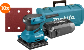 Makita BO4555K + Makita Schuurstrook 114x102 mm K120 (10x)