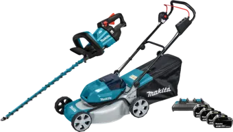 Makita DLM463PT incl. 5,0 Ah Accu (2x) + Makita DUH602Z+ 5,0 Ah 18V Accu (2x)
