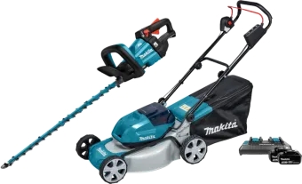 Makita DLM463PT incl. 5,0 Ah Accu (2x) + Makita DUH602Z (zonder accu)