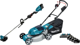Makita DLM463PT incl. 5,0 Ah Accu (2x) + Makita DUR190LZX9+ 5,0 Ah 18V Accu (2x)