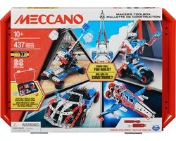 Meccano - Gereedschapskist 437-delig S.T.E.A.M.-modelbouwpakket voor gevorderden om vrij mee te spelen