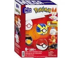 MEGA - Pokemon Vuuraanval Trainerteam - Constructiespeelgoed - Speelfiguur