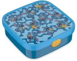 Mepal bento lunchbox groot Campus - 2x 200 + 1250 ml - Inclusief 2 uitneembare lekdichte bentobakjes & vorkje - Stitch