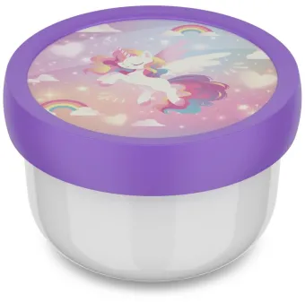Mepal fruitbox Campus - 300 ml - Inclusief fruitvorkje - Sluit goed af - Snackdoosje - Unicorn Glow Mepal fruitbox Campus - 300 ml - Inclusief fruitvorkje - Sluit goed af - Snackdoosje - Unicorn Glow