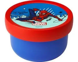 Mepal fruitbox Campus - 300 ml - Inclusief fruitvorkje - Sluit goed af - Snackdoosje - Spiderman