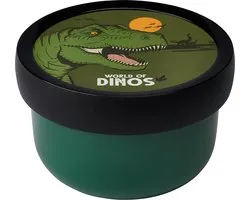 Mepal fruitbox Campus - 300 ml - Inclusief fruitvorkje - Sluit goed af - Snackdoosje - Dino