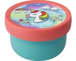 Mepal fruitbox Campus - 300 ml - Inclusief fruitvorkje - Sluit goed af - Snackdoosje - Unicorn