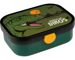 Mepal lunchbox Campus - Broodtrommel met vakjes voor kinderen - Geschikt voor 4 boterhammen - Dino