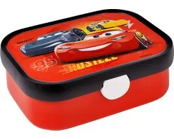 Mepal lunchbox Campus - Broodtrommel met vakjes voor kinderen - Geschikt voor 4 boterhammen - Cars