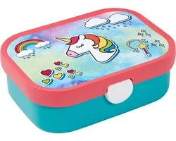 Mepal lunchbox Campus - Broodtrommel met vakjes voor kinderen - Geschikt voor 4 boterhammen - Unicorn