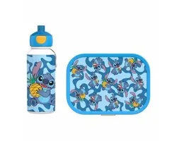 Mepal lunchset (pop-up fles & lunchbox) Campus - 400 + 750 ml - Broodtrommel en Drinkbeker voor kinderen - Bento box - Pop-up drinkfles - Stitch