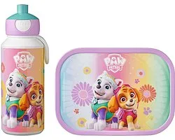 Mepal lunchset (pop-up fles & lunchbox) Campus - 400 + 750 ml - Broodtrommel en Drinkbeker voor kinderen - Bento box - Pop-up drinkfles - Paw Patrol Girls