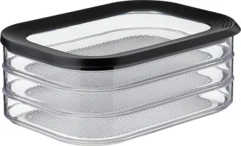 Mepal Modula vleeswarendoos - 550 ml 3-laags - Vershouddoos - Zwart Mepal Modula vleeswarendoos - 550 ml 3-laags - Vershouddoos - Zwart