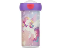 Mepal schoolbeker Campus - 300 ml - Sluit goed af - Drinkbeker voor kinderen - Unicorn Glow
