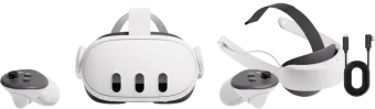 Meta Quest 3 512GB + Link Cable + Elite Strap met batterij