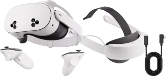 Meta Quest 3S 256GB + Link Cable + Elite Strap met batterij