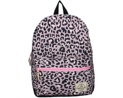 Milky Kiss Jungle Vibes Rugzak - Schooltas meisje - Roze - Panterprint