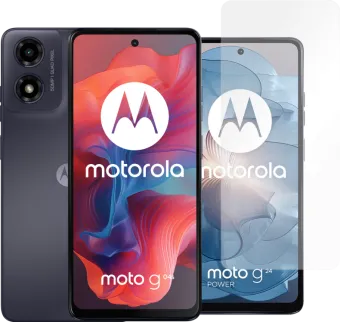Motorola Moto G04s 64GB Zwart 4G + Just In Case Tempered Glass Screenprotector