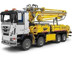 Mould King 19003 - Technic Truck bouwpakket - Beton-pompwagen - Vrachtwagen - 4368 bouwstenen-bouwset-Fullcolour verpakking-Giftbox-Uniek-( Dezelfde kwaliteit en 100% compatible met de bekende Deense bouwstenen )