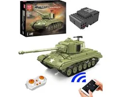 Mould King M26 RC WW2 Pershing Tank | Radiografisch bestuurbare auto | City leger modelbouw bouwpakketten | Classic creator autos’s | Compatibel met lego sluban of mega bloks | Technische ideas speelgoed voor kinderen & volwassenen | 1054 bouwstenen