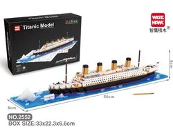 Nanoblock, Wisehawk-Brickkies®, Titanic schip, 1850 Bouwblokjes,