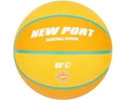 New Port Basketbal - Mini - Geel/Oranje - Maat 1 - Rubber/Butyl
