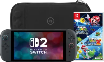 Nintendo Switch 2 + Super Mario Galaxy 1+2 + BlueBuilt Beschermhoes
