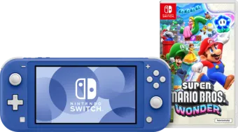 Nintendo Switch Lite Blauw + Super Mario Bros. Wonder