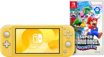 Nintendo Switch Lite Geel + Super Mario Bros. Wonder
