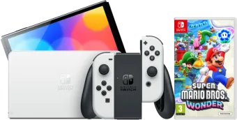 Nintendo Switch OLED Wit + Super Mario Bros. Wonder