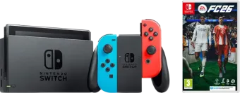 Nintendo Switch Rood/Blauw + EA Sports FC 26