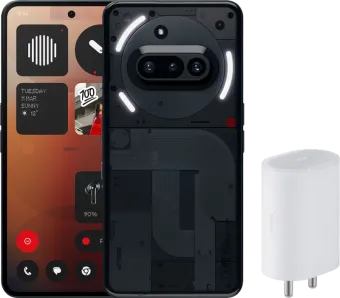 Nothing Phone (3a) 256GB Zwart 5G + Nothing Power Delivery Oplader 45W Wit