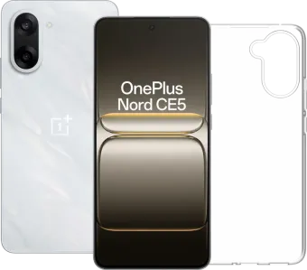 OnePlus Nord CE 5 128GB Wit 5G + BlueBuilt Back Cover Transparant