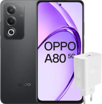 OPPO A80 Zwart 256GB 5G + OPPO SuperVOOC Oplader 45W