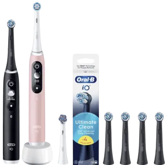 Oral-B iO Series 6N Duo Pack Zwart + Roze Value Pack