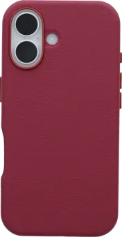Otterbox Symmetry Apple iPhone 16 Back Cover met MagSafe Magneet Leer Rood