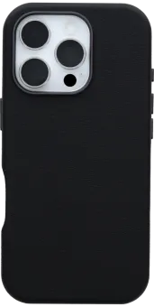 Otterbox Symmetry Apple iPhone 16 Pro Back Cover met MagSafe Magneet Leer Zwart