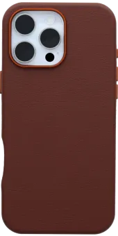 Otterbox Symmetry Apple iPhone 16 Pro Max Back Cover met MagSafe Magneet Leer Bruin