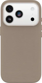 Otterbox Symmetry iPhone 17 Pro Back Cover met MagSafe Magneet Leer Grijs