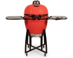 Patton Premium Kamado 21" Red Devil - incl. Bluetooth kerntemperatuurmeter en LED Verlichting - Large - O47 cm - Rood